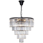 Celestial 49cm 10 Light 5 Tier Crystal Glass Chandelier by Lode Lighting
