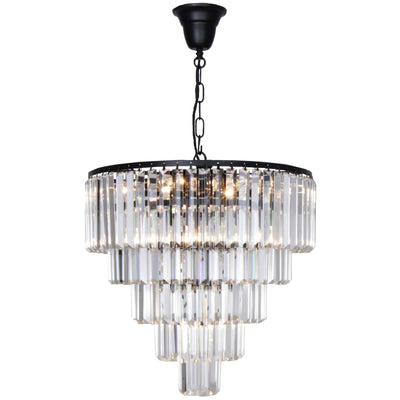 Celestial 49cm 10 Light 5 Tier Crystal Glass Chandelier by Lode Lighting