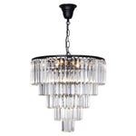 Celestial 49cm 10 Light 5 Tier Crystal Glass Chandelier by Lode Lighting