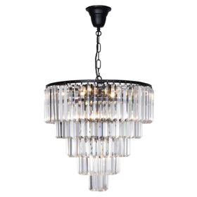 Celestial 49cm 10 Light 5 Tier Crystal Glass Chandelier by Lode Lighting