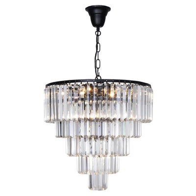 Celestial 49cm 10 Light 5 Tier Crystal Glass Chandelier by Lode Lighting