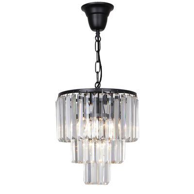 Celestial 29cm 4 Light 3 Tier Crystal Glass Chandelier by Lode Lighting