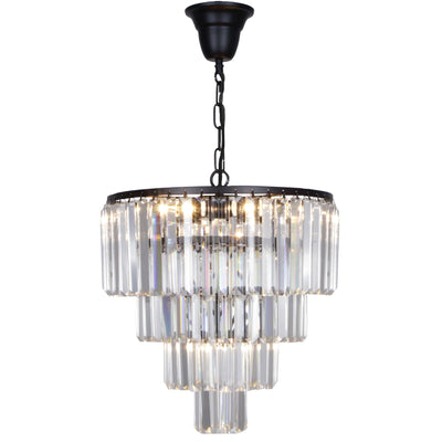 Celestial 39cm 5 Light 4 Tier Crystal Glass Chandelier by Lode Lighting