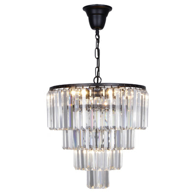 Celestial 39cm 5 Light 4 Tier Crystal Glass Chandelier by Lode Lighting