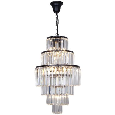 Celestial 39cm 9 Light 6 Tier Crystal Glass Chandelier by Lode Lighting
