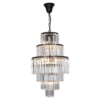 Celestial 39cm 9 Light 6 Tier Crystal Glass Chandelier by Lode Lighting