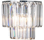 Celestial 2 Light Crystal Wall Light Chrome
