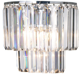Celestial 2 Light Crystal Wall Light Chrome