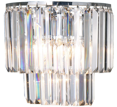 Celestial 2 Light Crystal Wall Light Chrome
