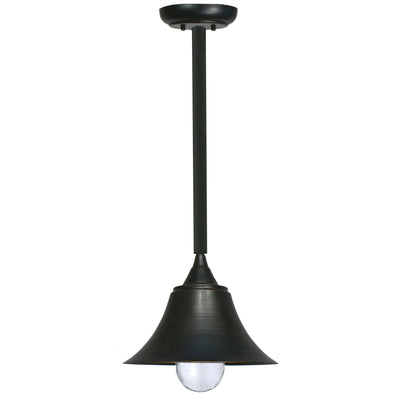 Causeway Rod Pendant Light E27 in Antique Bronze