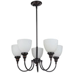 Benson Down Pendant Light 5Lt Bronze