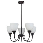 Benson Down Pendant Light 5Lt Bronze