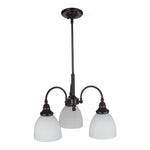 Benson Down Pendant Light 3Lt Bronze