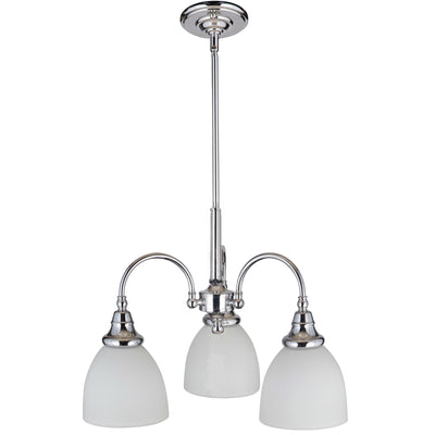Benson Down Pendant Light 3Lt Chrome