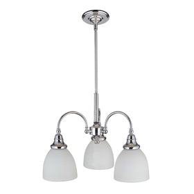 Benson Down Pendant Light 3Lt Chrome