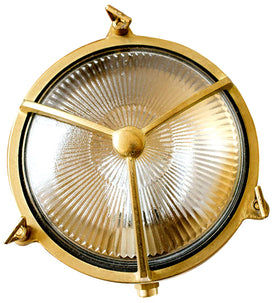Maritime Outdoor Wall Light 1Lt Solid Brass