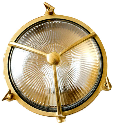 Maritime Outdoor Wall Light 1Lt Solid Brass