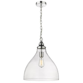 Keys Pendant Light Large 1Lt Chrome/Clear Glass