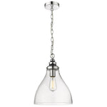 Keys Pendant Light Large 1Lt Chrome/Clear Glass