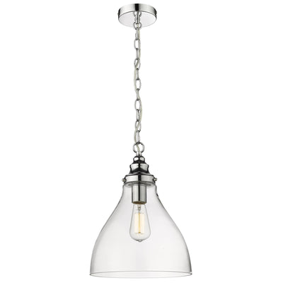 Keys Pendant Light Large 1Lt Chrome/Clear Glass