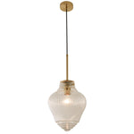RIDGE SINGLE 1LT SATIN BRASS - PENDANT with beautiful design by Lode Lighting