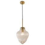 RIDGE SINGLE 1LT SATIN BRASS - PENDANT with beautiful design by Lode Lighting