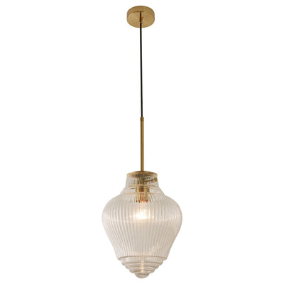 RIDGE SINGLE 1LT SATIN BRASS - PENDANT with beautiful design by Lode Lighting