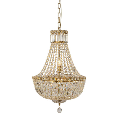Classique Small 40cm 5 Light Basket Crystal Glass Chandelier by Lode Lighting