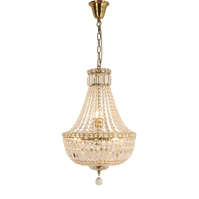 Classique Small 40cm 5 Light Basket Crystal Glass Chandelier by Lode Lighting
