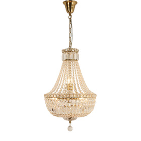Classique Small 40cm 5 Light Basket Crystal Glass Chandelier by Lode Lighting
