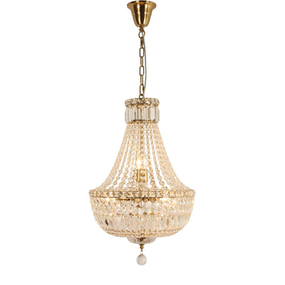 Classique Small 40cm 5 Light Basket Crystal Glass Chandelier by Lode Lighting