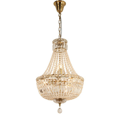 Classique Small 40cm 5 Light Basket Crystal Glass Chandelier by Lode Lighting
