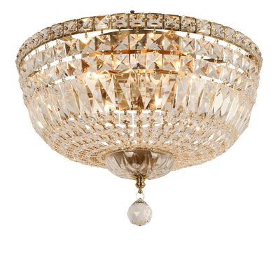 Classique Medium 40cm Flush 5 Light Crystal Glass Chandelier by Lode Lighting