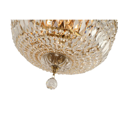 Classique Medium 40cm Flush 5 Light Crystal Glass Chandelier by Lode Lighting