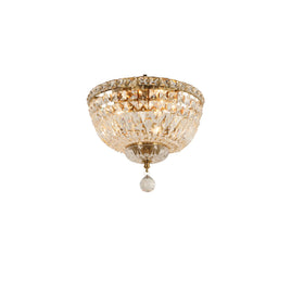 Classique Small 30cm 3 Light Flush Crystal Glass Chandelier by Lode Lighting