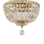 Classique Small 30cm 3 Light Flush Crystal Glass Chandelier by Lode Lighting