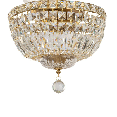 Classique Small 30cm 3 Light Flush Crystal Glass Chandelier by Lode Lighting