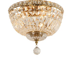 Classique Small 30cm 3 Light Flush Crystal Glass Chandelier by Lode Lighting