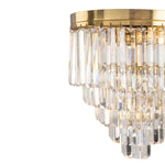 Celestial 40cm Flush 6 Light 5 Tier Crystal Glass Chandelier by Lode Lighting