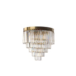 Celestial 40cm Flush 6 Light 5 Tier Crystal Glass Chandelier by Lode Lighting