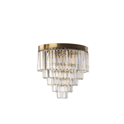Celestial 40cm Flush 6 Light 5 Tier Crystal Glass Chandelier by Lode Lighting