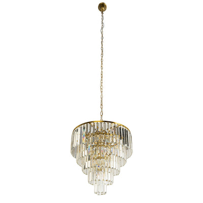 Celestial 49cm 10 Light 5 Tier Crystal Glass Chandelier by Lode Lighting