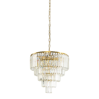 Celestial 49cm 10 Light 5 Tier Crystal Glass Chandelier by Lode Lighting