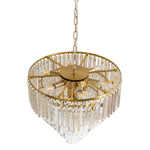 Celestial 49cm 10 Light 5 Tier Crystal Glass Chandelier by Lode Lighting