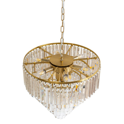 Celestial 49cm 10 Light 5 Tier Crystal Glass Chandelier by Lode Lighting