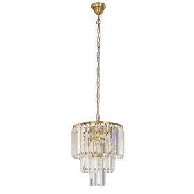 Celestial 29cm 4 Light 3 Tier Crystal Glass Chandelier by Lode Lighting