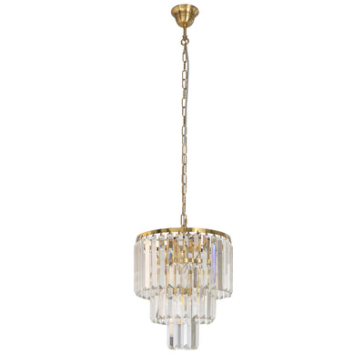 Celestial 29cm 4 Light 3 Tier Crystal Glass Chandelier by Lode Lighting