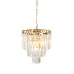 Celestial 29cm 4 Light 3 Tier Crystal Glass Chandelier by Lode Lighting