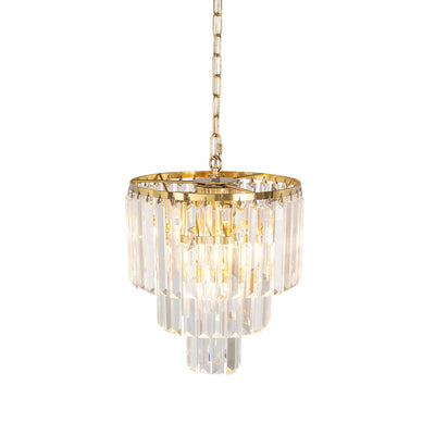 Celestial 29cm 4 Light 3 Tier Crystal Glass Chandelier by Lode Lighting