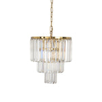 Celestial 29cm 4 Light 3 Tier Crystal Glass Chandelier by Lode Lighting